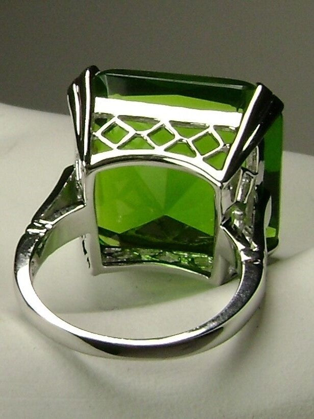 Women Big Oval Stone Ring Olive Green Peridot Rings Vintage Wedding Jewelry  1Pc | eBay